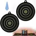 9.5 Inch Thermochromic Silicone Induction Cooktop Protect Mat,2Pcs Induction Cooktop Protective Cover,Non-Slip Pads to Prevent Pots and Pans from Sliding While Cooking