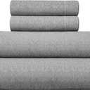 King Size 4 Piece Sheet Set - Breathable & Cooling Bed Sheets Set - Hotel Luxury Bedding for Women, Men, Kids & Teens - Deep Pockets, Easy-Fit, Soft, Wrinkle Free - Oeko-Tex - Grey Heathered Sheets
 Beage 2 Pillowcase 2 Sheets