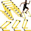 Hollowfly 8 Pcs Adjustable Speed Training Hurdles 13" x 18" Speed Hurdles Agility Hurdles Jumping Speed Training Fitness Equipment Plyometric Hurdle for Athletes Soccer Basketball Track Field