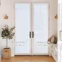 RYB HOME 100% Blackout 2 Panels Sidelight Door Curtains for Small Windows, Room Darkening Heavy Duty Vertical Door Blinds Full Privacy for Patio/Glass/Front Window, Pure White, W12 x L40