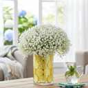 Lemon Vase Filler Decorations Set 30 Pcs Artificial Babys Breath with 30 Pcs Fake Lemon Slices Spring Summer Home Tables Centerpiece for Wedding Engagement Party Cafe Office Decor