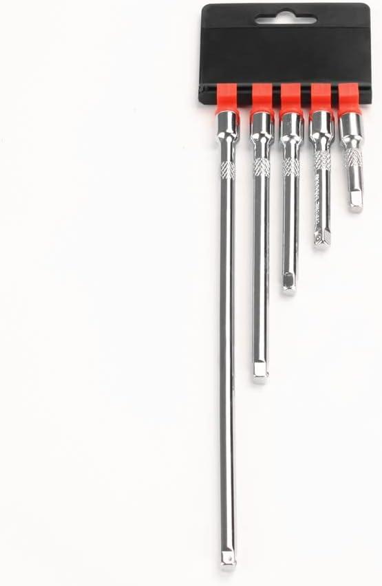 FLZOSPER 5-Pieces Socket Extension Set,1/4" Drive Socket Quarter Inch Extension Bar Set 2''/50mm, 3''/75mm, 4''/100mm6''/150mm, 10''/255mm - Premium Chrome Vanadium Steel with Mirror Finish