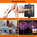 4 Pack Solar Halloween Firework Lights Outdoor Waterproof, 8 Modes Orange & Purple Black Spooky Solar Garden Lights with Timer Remote for Outside Yard Patio Pathway Lawn Halloween Decor