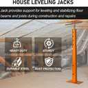 House Jacks for Leveling, Adjustable Jack Post 19" -38" Basement Floor Jack, Screw Floor Jack Post Supports Stabilizer Jacks for House Foundation, Stairs, Porches, Roof Beams