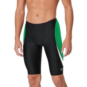 Speedo Men's Swimsuit Jammer Endurance+ Splice Team Colors - Manufacturer Discontinued (Green, M)