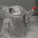 68OZ/2000ML Stainless Steel Teapot with Removable Infuser, Stovetop Safe Tea Maker Water Kettle for Loose Leaf & Tea Bags, Silver