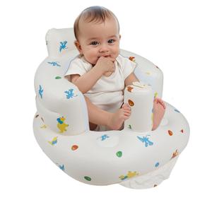 EKEPE Inflatable Baby Chair with Built in Pump for Babies 3 Months & Up, Baby Floor Seats for Sitting Up, Blow Up Baby Seats for Infants - Dinosaur
