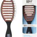 Wet Brush Ceramic Speed Dry Hair Brush, Black - Vented Design & Soft HeatFlex Bristles for Blow-Dry Safe Styling - Ergonomic Handle for Pain-Free Detangling - Hair Accessories for All Hair Types