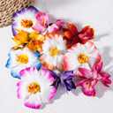 Hawaiian Flower Hair Clips, 10 Pcs Colorful Hibiscus Orchid Floral Hairpin, Summer Tropical Flower Barrettes, Hawaiian Hair Accessories for Hawaii Vacation Beach Pool Party Photo Props