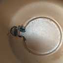 LuxenHome 12" Dia Ceramic Plant Pot, Indoor Outdoor Large Planter with Drainage Hole and Saucer, Blue and Green Gradient Glaze Flower Pot, Modern Decorative Planter for Home Garden Patio Porch