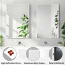 Sunniry Bathroom Vanity Mirror, 20X24 inch White Mirrors for Bathroom Sink