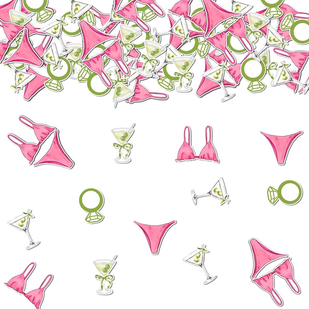 Bikinis and Martinis Bachelorette Decor 200PCS Bikinis and Martinis Confetti Martini Party Confetti Martini Birthday Decorations