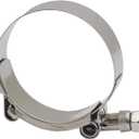 ROADFORMER 3" T-Bolt Hose O.D. Clamp: 71mm - 79mm (2.81" - 3.11") Hose Clamp for 3 inch Hose O.D., Stainless Steel Bolt and Band, Floating Bridge and Nylon Insert Locknut, 2 Pack