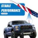 1 PC Car Antenna, 0.78" x 5.51" Patriotic Elements American Flag Design Anti-theft Vehicle Signal Bullet Antenna, Personalized Decoration Signal Booster for Chevrolet Ford Dodge Ram (Silver)