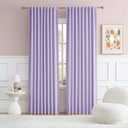 DUALIFE Lavender Curtains Room Darkening, Rod Pocket and Back Tab Thermal Insulated Drapes 52x90 Inch, 2 Panels