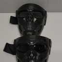 Motorcycle Face Mask Full Face,Dirt Bike Goggles Motocross, ATV, Offroad, Riding Racing Goggles for Men Women (2 Skullgrey Lens)