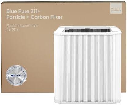 BLUEAIR Blue Pure 211+ Genuine Replacement Filter, Particle and Activated Carbon, Fits Blue Pure 211+ Air Purifier (Non-Auto)