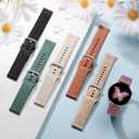 SNBLK 6 Pack Floral Engraved Bands Compatible with Samsung Galaxy Watch 7 Band 6 5 4 Active 2 FE 40mm 44mm/Watch 6/4 Classic/5 Pro/3, 20mm Cute Flower Silicone Sport Strap for Samsung Watch Bands Women