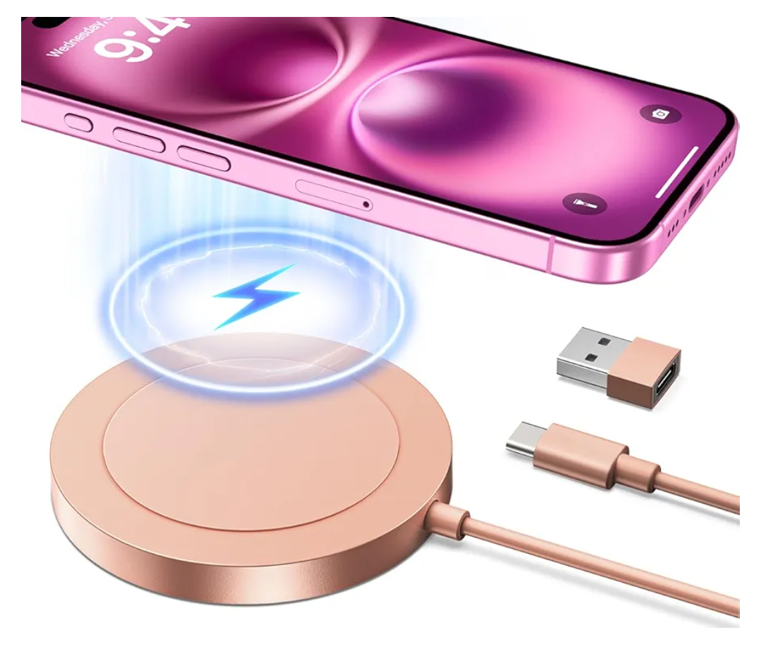 Bohuma Magnetic Wireless iPhone Charger: Mag-Safe Charging Pad Compatible with iPhone 16 15 Pro Max Plus 14 Pro Max Plus 13 12 Pro Max AirPods Pro 3 2- Fast Charger Pad Dock for Home Office