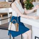 Xiaoyu Small Purses and Handbags for Women Fashion Crossbody Bag Lightweight Shoulder Bag Top Handle Satchel Purse (Khaki)