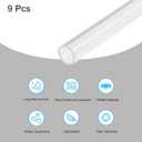 2 x MECCANIXITY Acrylic Pipe Clear Rigid Round Tube 9pcs 12mm(1/2") ID 15mm OD 6" for Lamps and Lanterns, Water Cooling System