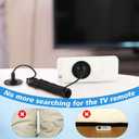 Blulu 10 Pcs Remote Control Holders Tethers with Spring Ropes Retractable Remote Control Leash Coiled Security Cable for TV DVD Game Console Tablets, Wall-Mount with Adhesive, Anti-Loss, 1.5m/ 4.9ft