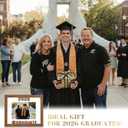 2026 Graduation Photo Frame, Laser Engraved Wood Keepsake for Class of 2026, 8x10 & 5x7 Double Opening with White Mat, Senior Graduation Gift & Party Decoration, Wood Landscape