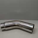 5 Inch Stainless Steel Polished Diesel Exhaust Elbow Tip,5'' Inlet 6'' Outlet Side Exit Exhaust Tip, 23'' Length Turndown Exhaust Pipe