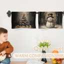 Christmas Kitchen Towels, Winter Xmas Holiday Dish Tea Towels for Kitchen Decor, Rustic Christmas Snowman Xmas Tree Decorative Hand Towels for Bathroom, 16x24 Inch Set of 2