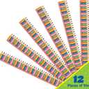 Eureka 845693 S'Cool Era Die-Cut Pencils Decorative Classroom and Bulletin Board Trim for Teachers, 2.25" Wide with 37 Feet Total, 12 Strips