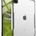 TineeOwl iPad Pro 12.9 inch Case 2022, 2021, 2020, 2018 (6th, 5th, 4th & 3rd Generation) Ultra Thin Matte Clear, Supports Apple Pencil Wireless Charging, Absorbs Shock (Black/Matte Back)