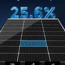 100 Watt Solar Panel, N-Type Solar Panel 18BB 25.6% High-Efficiency