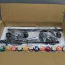 Adjustable Pool Table Lights for 7'-8' Billiard Light Hanging Pool Table Light Fixture Lighting Pendant Lamp with Metal Shades for Game Rooms (Bulb Not Included)(4 Lights) (Black)