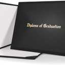GraduationMall Imprinted Diploma Cover for Certificate 8.5''x 11'' Black,1-Pack