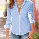 Button Down Shirts for Women Dress Shirts Business Casual Outfits Collared Fitted Blouse Work Interview Office Attire