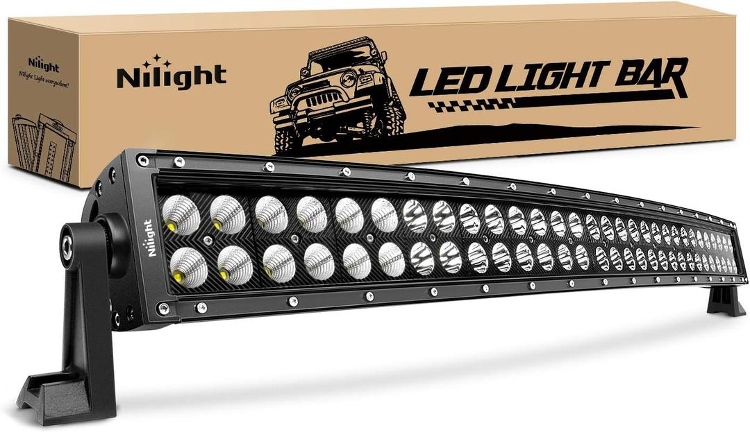 Nilight - 71013C-A 32" 180W Spot Flood Combo High Power LED Driving Lamp LED Light Bar Off Road Fog Driving Work Lights for SUV Boat Jeep Lamp