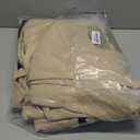 ChrisDowa 100% Blackout Curtains for Bedroom with Black Liner, 2 Thick Layers Total Blackout Thermal Insulated Grommet Window Curtains 2 Panels Set (Beige, 52 x 84 Inch)