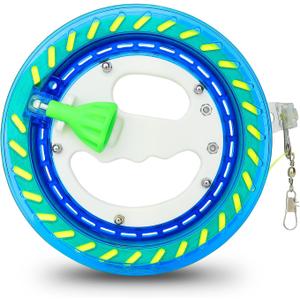 Kite Reels for Adults, 1000FT Line Spool Winder, Kite String Spool with Lock, Blue, 7 inches