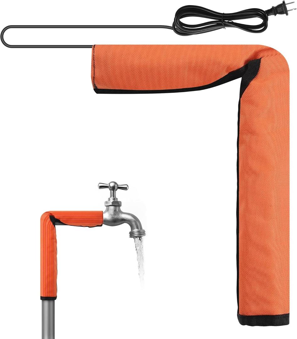 Elbow Pipe Heat Blanket 16 x 7, Fits Pipes up to 1-1/4 OD, 120V Elbow Heat Tape for Water Pipes, Winter Freeze Protection Heater with 78.7 Power Cord, Max Temp 140F