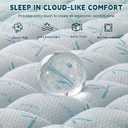 4 Inch Mattress Topper Memory Foam Cooling Bamboo King Size