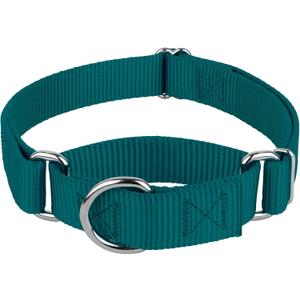 Country Brook Petz Martingale Dog Collar - Heavy-Duty Training Collar with No Buckle - Service Dog Collar for All Pups - Vibrant, Colorful Collection (Teal, 1 Inch, Medium) Country Brook Petz Martingale Dog Collar - Heavy-Duty Training Collar with No Buckle - Service Dog Collar for All Pups - Vibrant, Colorful Collection (Teal, 1 Inch, Medium)