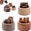 Wshxjzyay 3 Pieces Wood Diffuser for Essential Oils, Aromatherapy Diffuser Black Walnut Wood for Home Office Bedroom Car