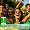 2 x Green Yellow and Green Brazil Face Paint Stick for World Cup Fans, Sweatproof & High Pigment Sports Face Body Paint Sticks for Football, Rugby, Softball, Baseball, Lacrosse, Party Accessories