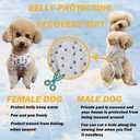 Dogs Recovery Suit Post Surgery Shirt for Puppy, Wound Protective Clothes for Little Animals(Pink Stars-XXS)