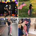 bopika Men's American Flag Pants Men's Sport Sweatpants Baggy Pant Joggers Long Pants with Pockets (Red, M)
