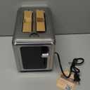 WUNLY 2 Slice Toaster,Touchscreen & Dual Independent Control Panel,5 Basic Functions & Digital Countdown Toasters,6 Shade Settings6 Bread Types,Smart Bread Maker Mute/Screen-Off,Titanium