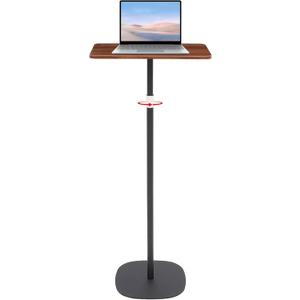 tonchean Portable Laptop Floor Stand Height Adjustable 18'' to 47'', Small Standing Desk for Couch Bed Laptop Table Mobile Computer Workstation Teacher Podium Projector Stand for Home Office Classroom