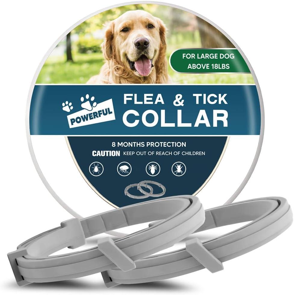 Collar for Dogs, Dogs Collar, 8 Months Protection, Adjustable Safe Dog Collars, Naturally, Effectively-2 Count