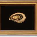 VIYYIEA Vintage Gold Framed Wall Art for Living Room, Oyster Canvas Prints Home Decor, Oil Painting Picture, Bedroom Wall Decor Gifts for Friends or Family -(10L x 8W)