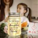 Kenon Mason Jar Night Light Gift for Daughter, Mothers Day Gifts for Daughter from Mom Dad, Home Decoration Lights, Personalized Night Light Birthday Graduation Christmas Gift for Daughter